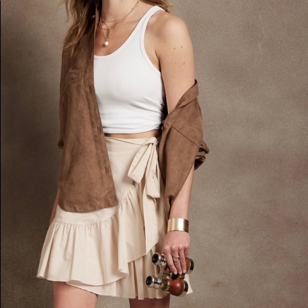 Banana Republic wrap mini skirt